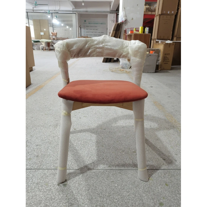 Hola橙色皮革扶手餐椅 M2058D#(2) 15