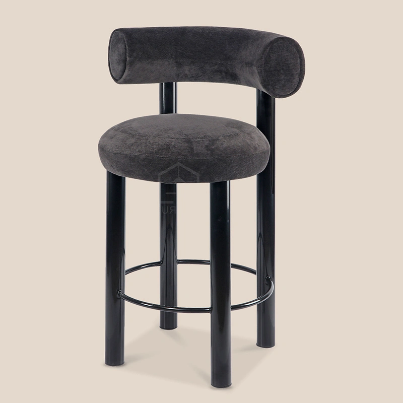 Metal /Fabric Fat Bar Stool #M1079 Furniture Vendor MISIRUI 1