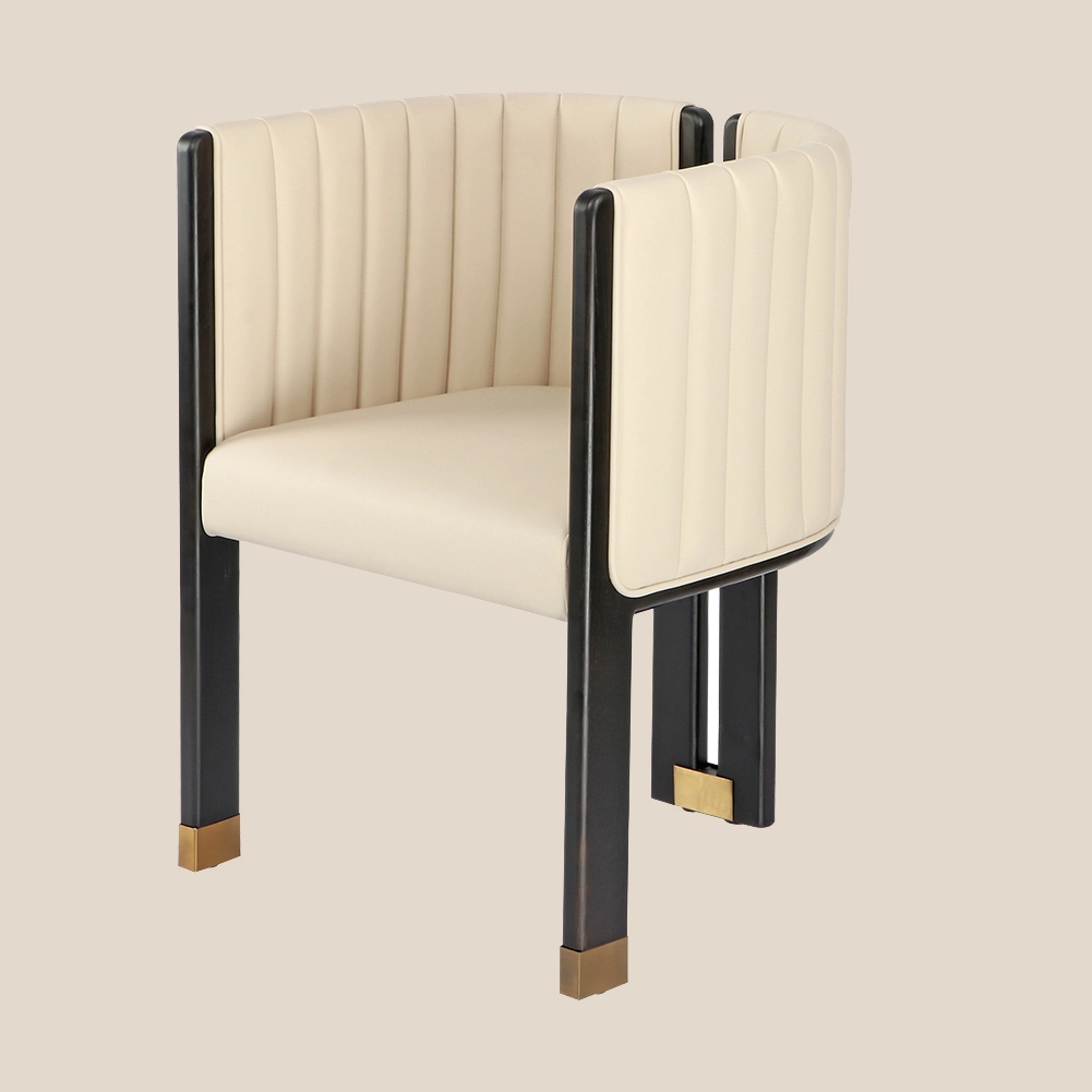 Krzesło włoskie z akcentem retro MISIRUI ze sztucznej skóry #M2095 1