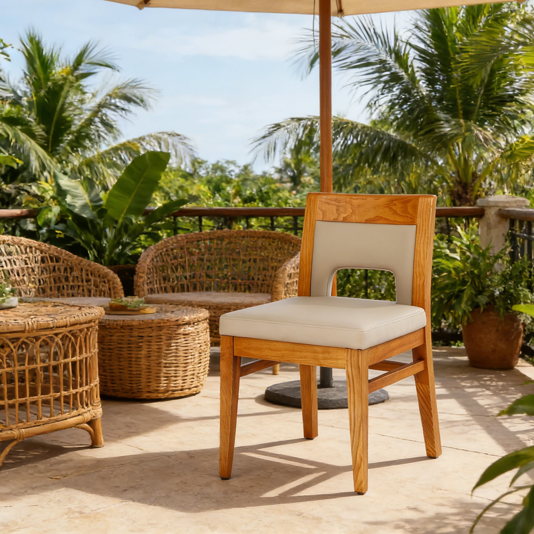 Scaun minimalist din lemn masiv, scobit în interior #M2365, personalizat din fabrică MISIRUI 1