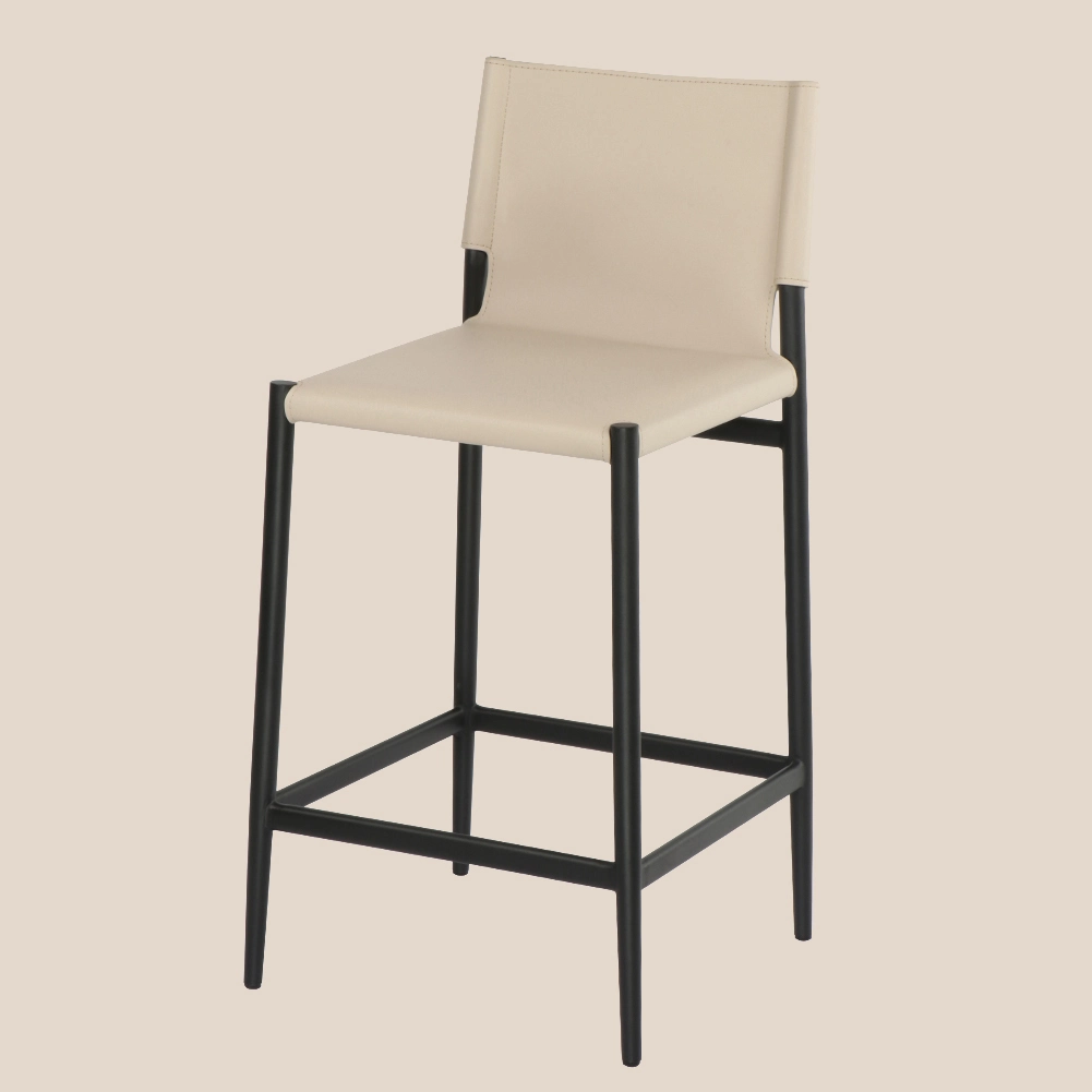 Italiaanse minimalistische barkruk van zadelleer #M1098 Custom Factory MISIRUI 1