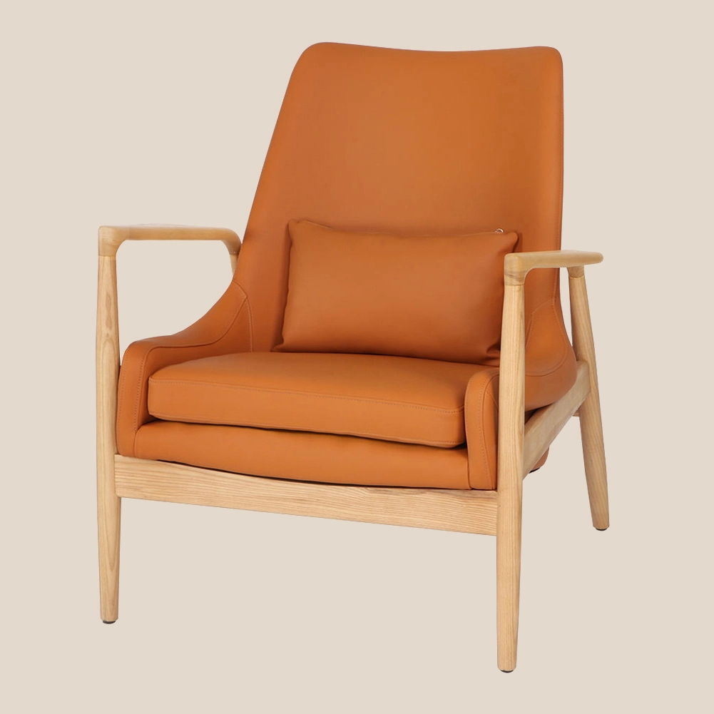 Heltre lenestol med oransje aksentfarger #M3199 1