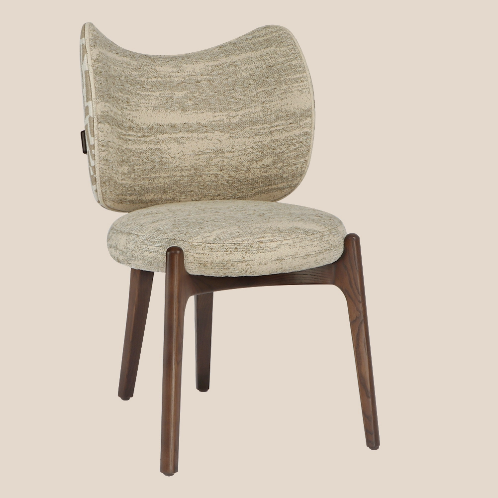 Masif Ahşap Düz Renk Serisi • π Şekilli Yemek Sandalyesi #M2378 1