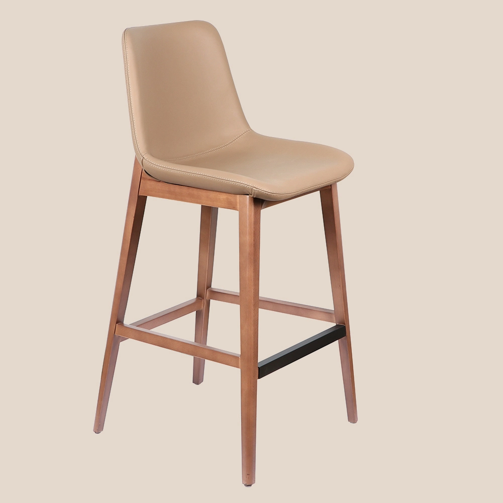 Italian Luxury Series · Echo of Warm Tan Bar Stool #M1063 1