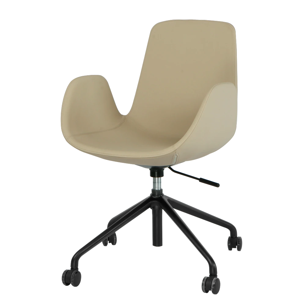 Minimal Luxury Solid Wood Frame Swivel Executive Office Chair #M3069-5 1