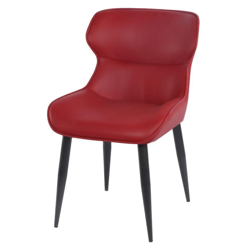 Cadeiras de jantar em cores vermelhas minimalistas italianas 1