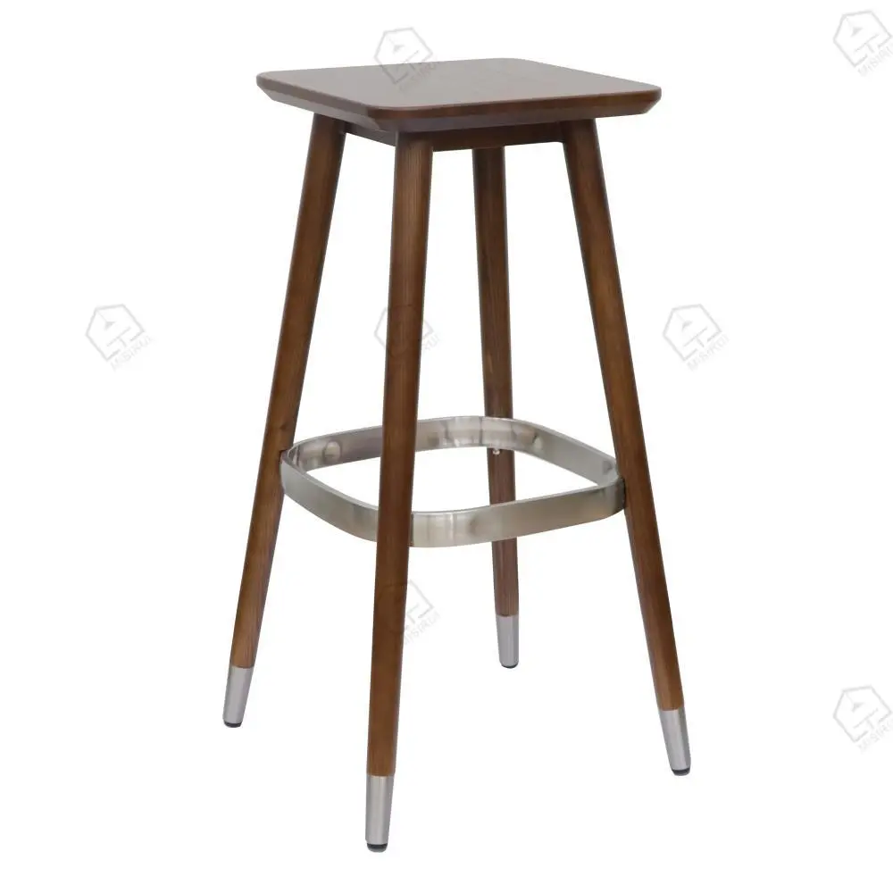 Importéiert Ash Holz Backlos Bar Hocker 1