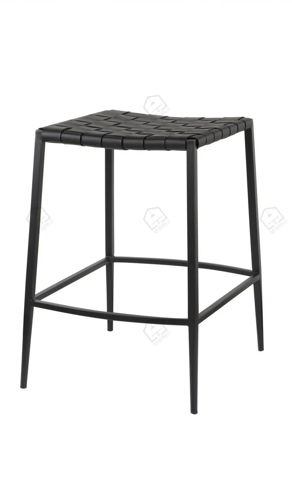 Hand woven Saddle Lieder Bar Hocker 1