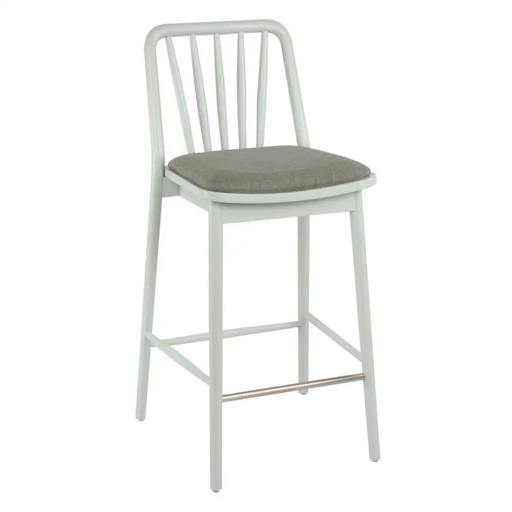 Minimalistische stoelstoel wit houten frame barkruk 1