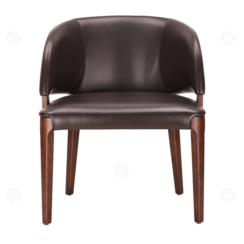 Scandinavian Miwwelen Pleather Holz Been Fräizäit 1