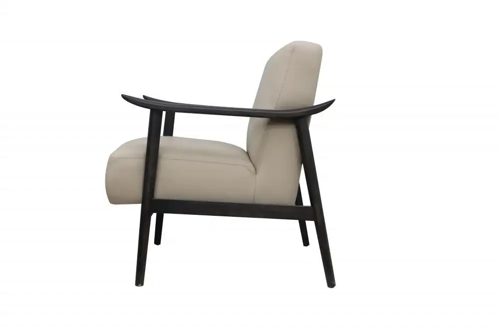 Black Genuine Leather Recliner by MISIRUI 4