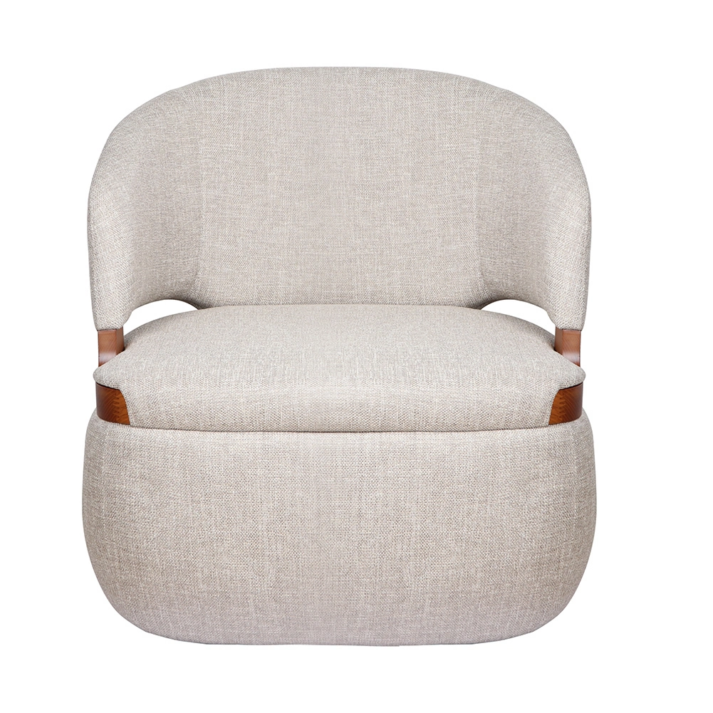 Modern Grey Round Round Lounge Sofá Cadeiras Velis 1