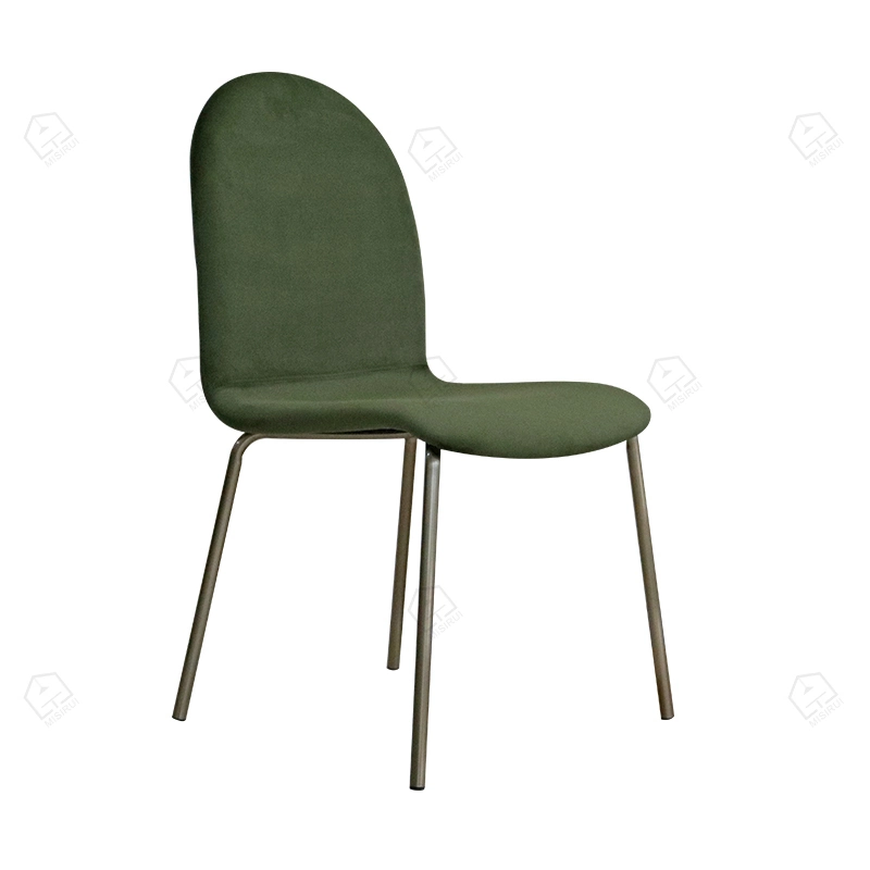 Armloze Noordse Grenn Velvet Fabric Eetstoel 1