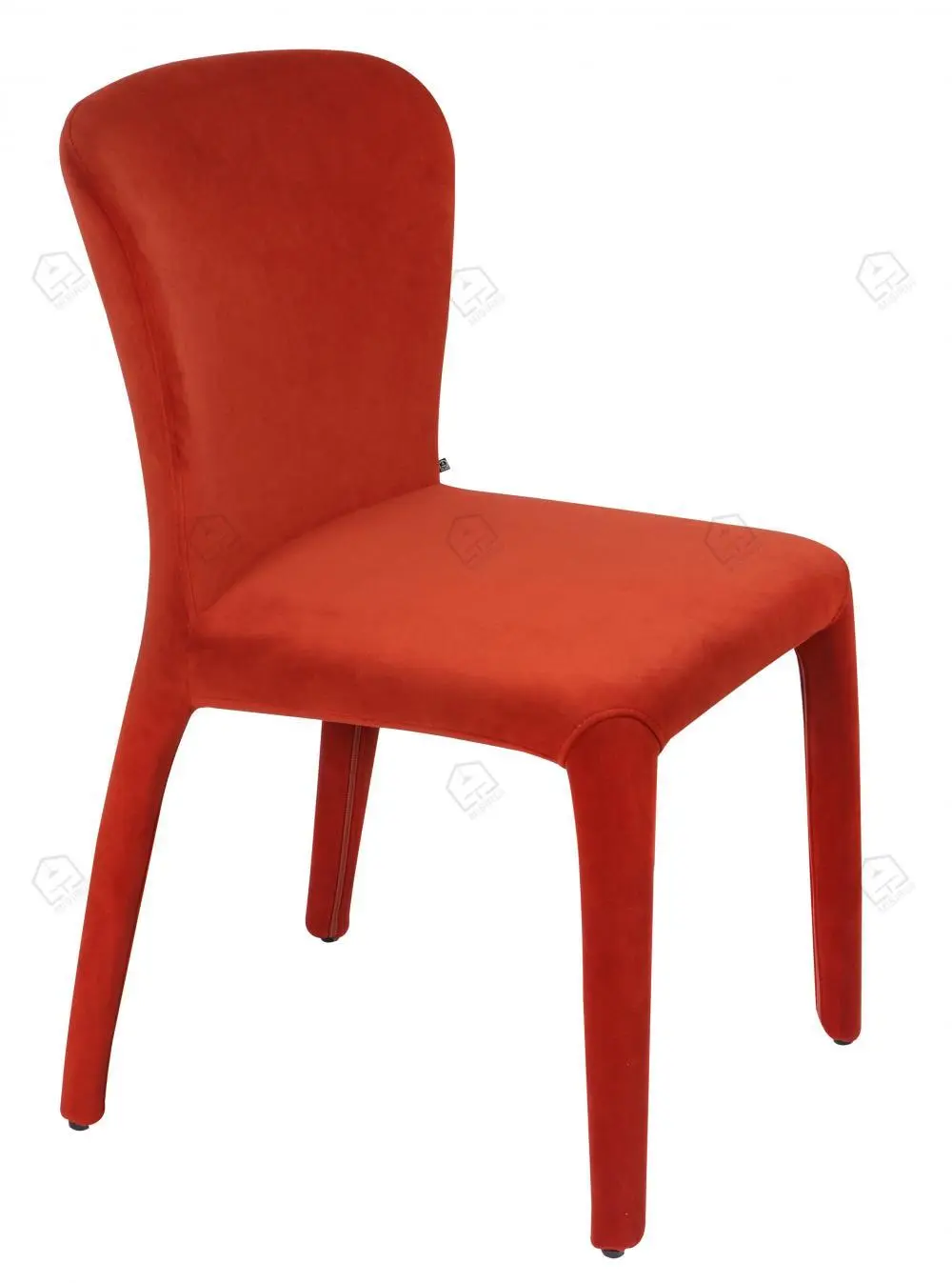 Italienische minimalistische Red Leder -Armlehnen -Speisestühle 1