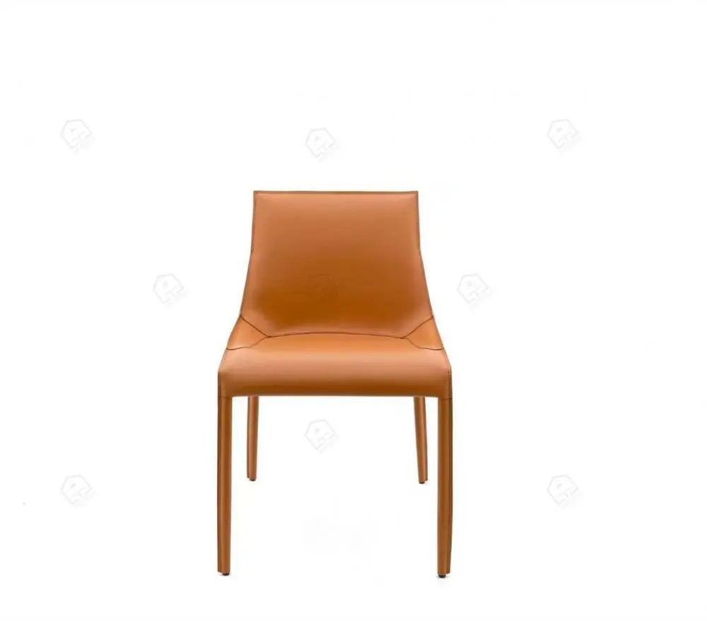 Italiensk minimalistisk orange sadel læder Seattle stole 1