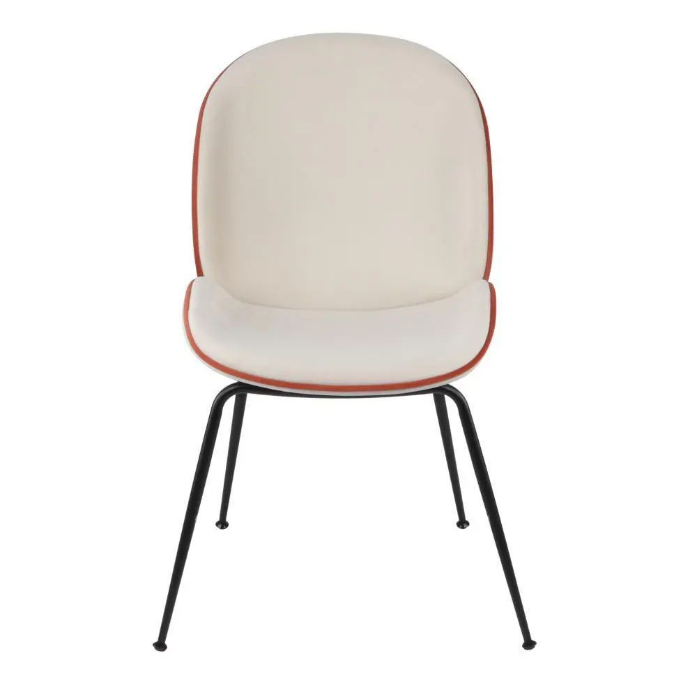 Nieuwe design eetstoel witte lederen kever stoel 1