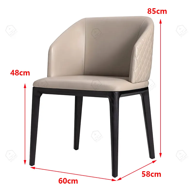 MISIRUI Black Leather Dining Room Chairs EXW for Sale 5