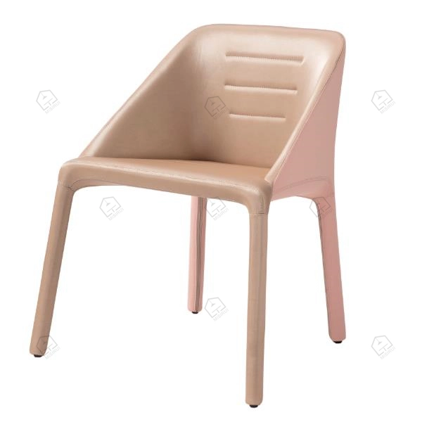 Faux leather pink Manta chairs 1