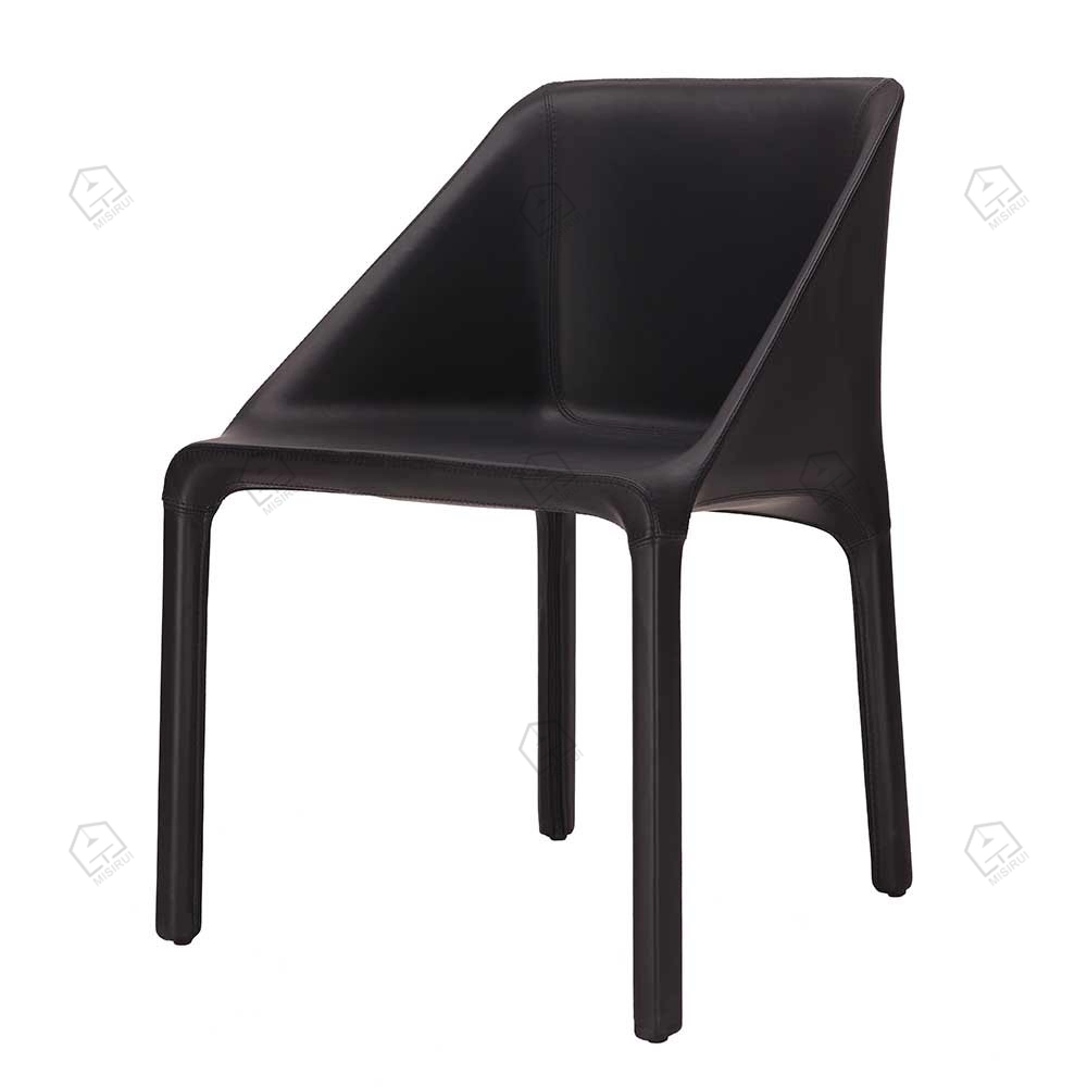 Importierte Mikrofaser -Leder schwarze Manta -Stühle 1