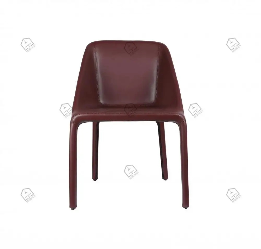 MISIRUI Black Leather Dining Room Chairs Price List-1 3