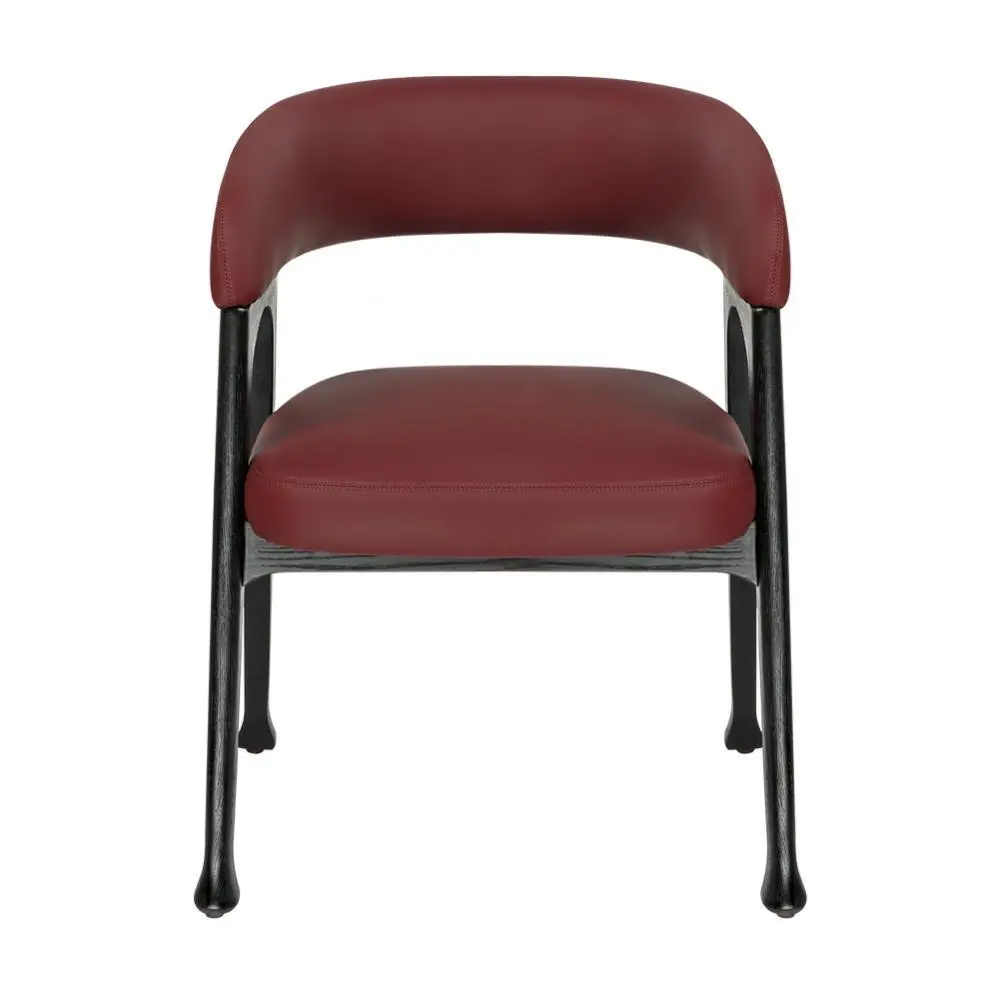 Nieuw design rode lederen rugleuning enkele stoelen 1