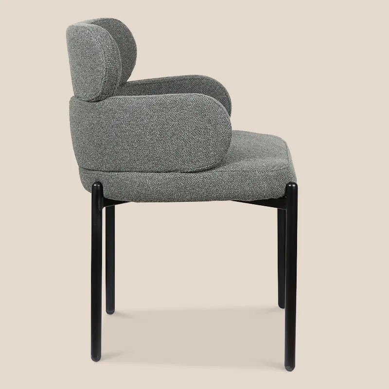 MISIRUI Gray Metal Dining Chairs Price List 3