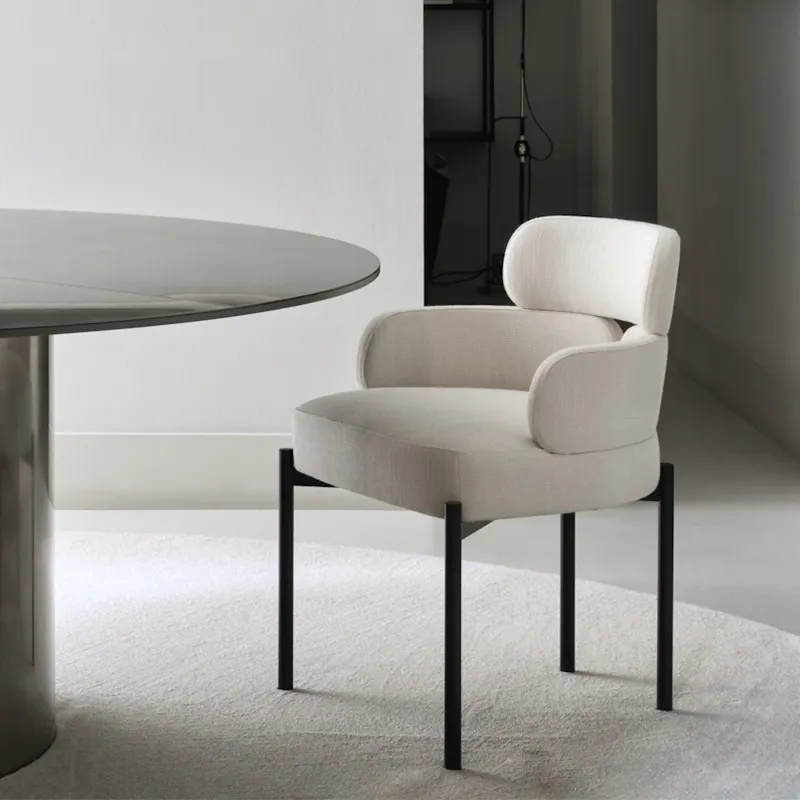 MISIRUI Gray Metal Dining Chairs Price List 5