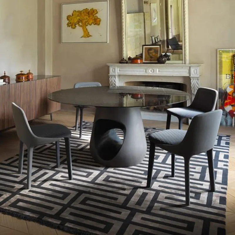 Black Leather Dining Room Chairs by MISIRUI 7