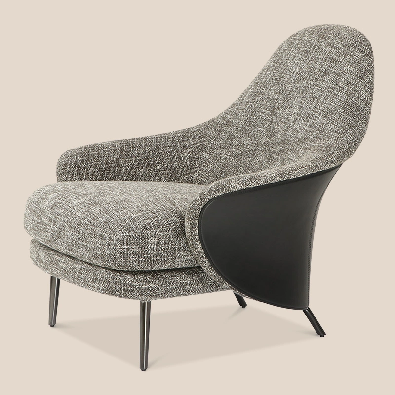 Misirui Angie Lounge Stull # M3117 mat pewters-faarwege Been & eenzegaarteg Frame 1