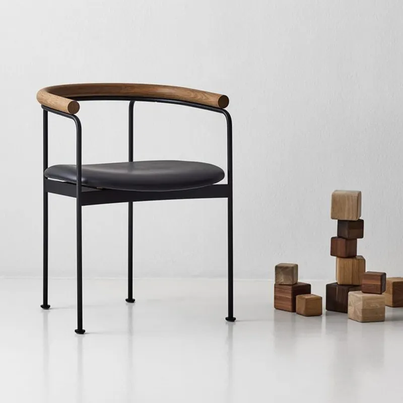 Black Metal Dining Chairs by MISIRUI 7