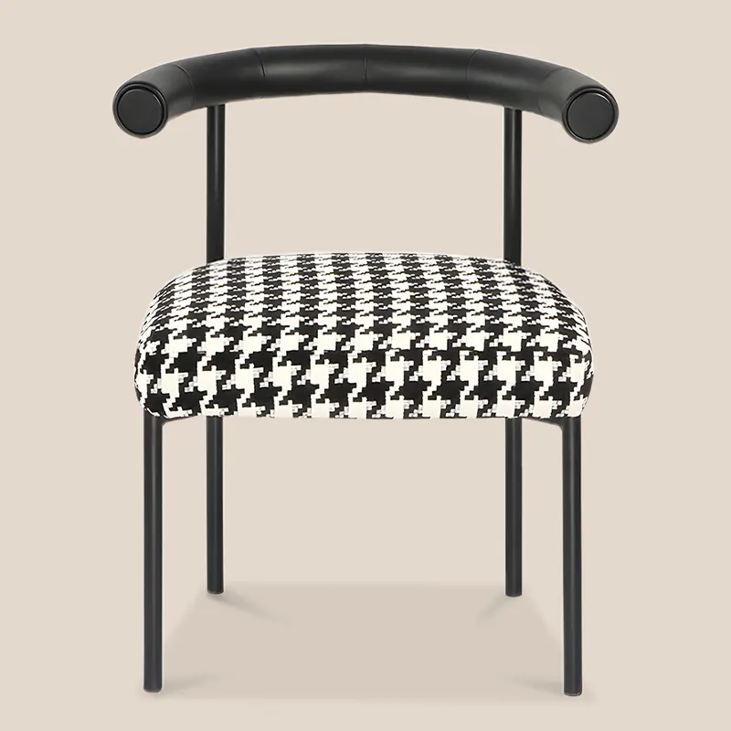 Gray Metal Dining Chairs by MISIRUI 2