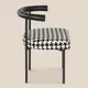 Gray Metal Dining Chairs by MISIRUI 6