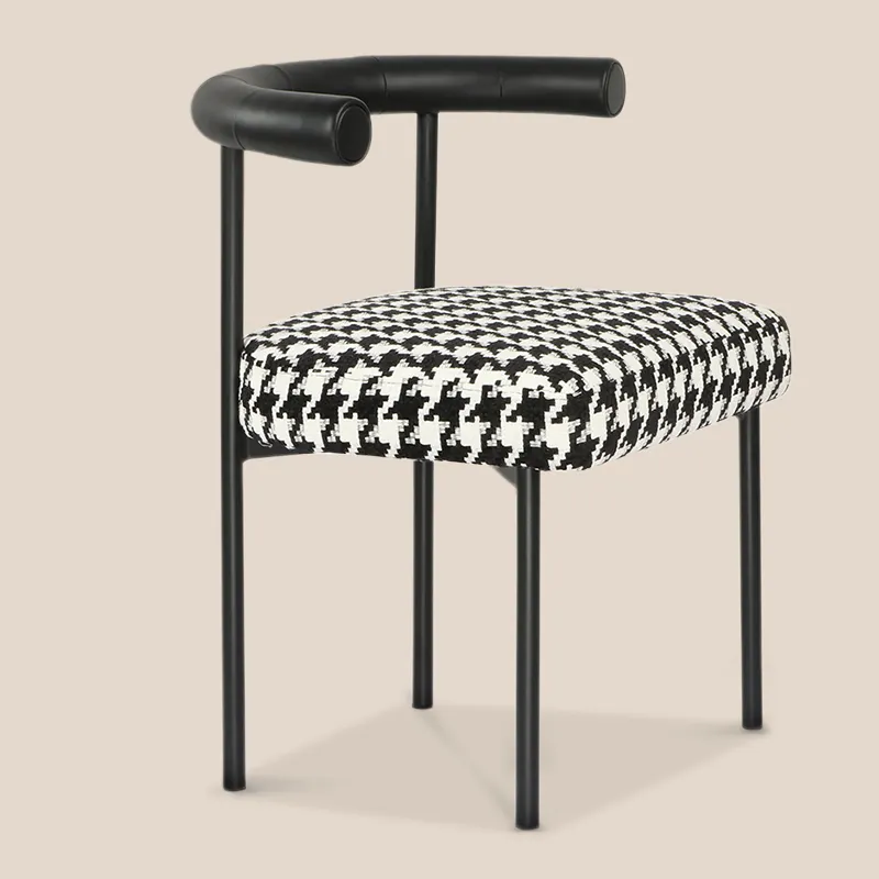 Gray Metal Dining Chairs by MISIRUI 7