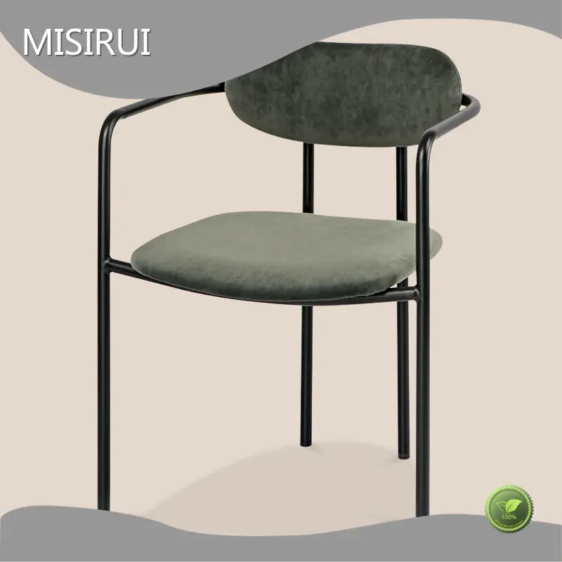 Outdoor Black Metal Dining Chairs by MISIRUI 1