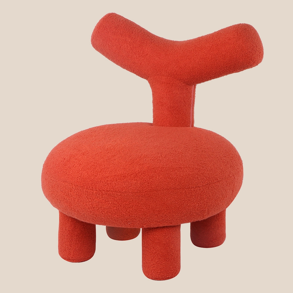 MISIRUI stoel met teddyfleeceaccent in Italiaanse stijl#M3091 1