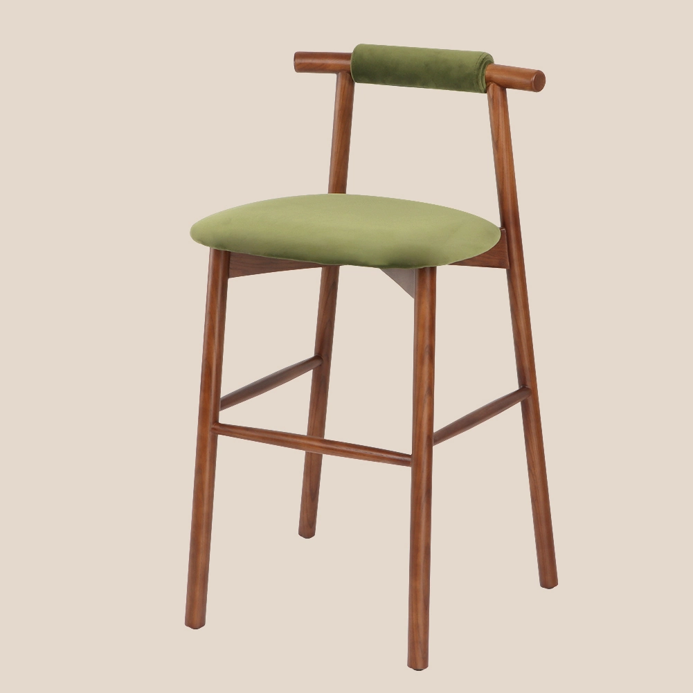 Sgabello da bar in legno derivato dalla collezione MISIRUI CB2 #M1105 1