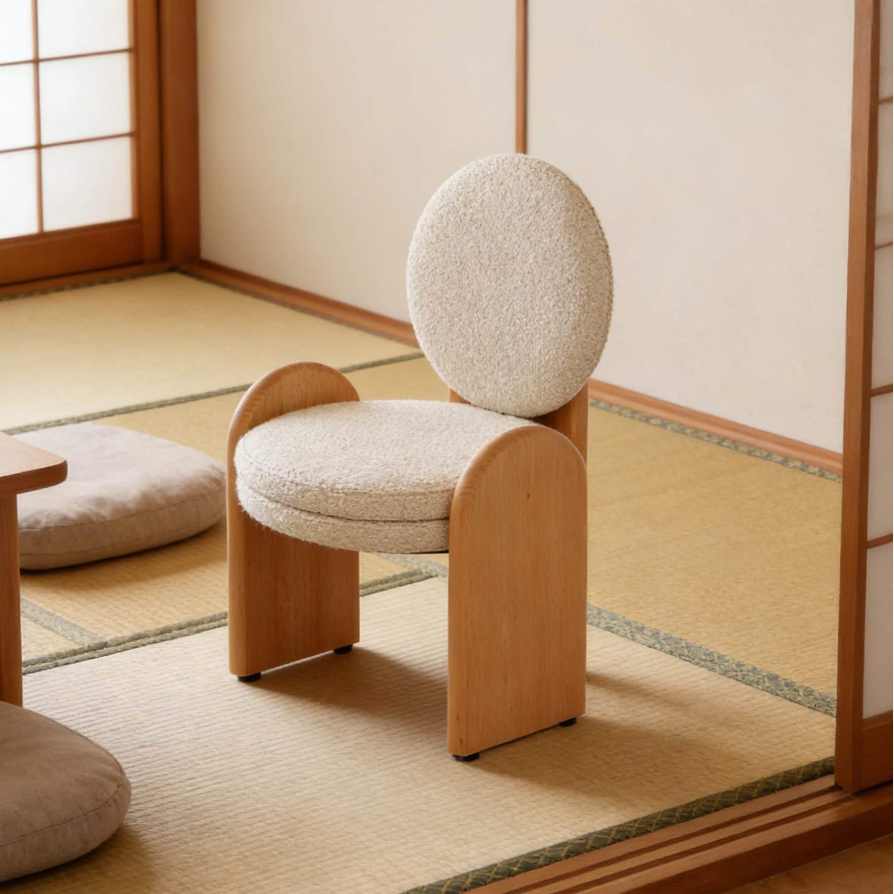 Scaun din lemn masiv cu cercei MISIRUI #M2364 1