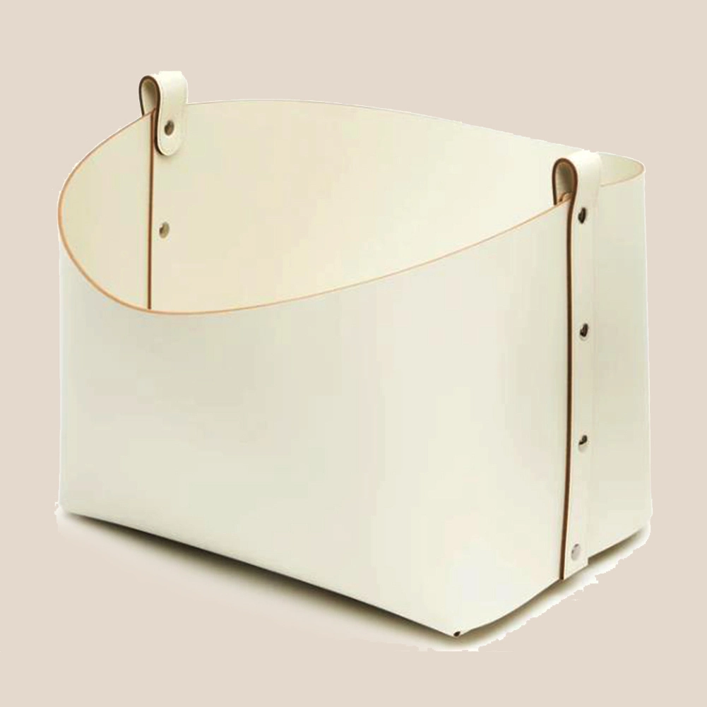 Lyhyt kermanvalkoinen säilytyskori #MSR025 1