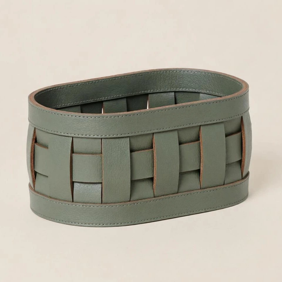 Home Storage and Organization Sage Green Storage Basket Factory MISIRUI #MSR037-3 1