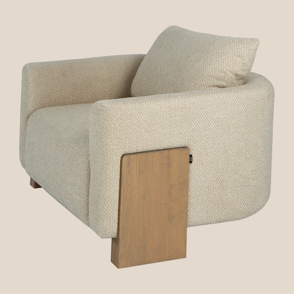 Fauteuil à trois pieds avec coussin de soutien, collection couleur unie #MSR5068 1