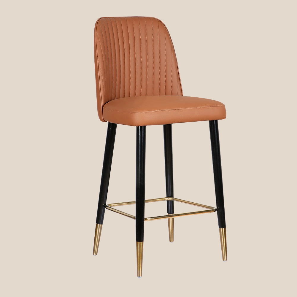 Italian Light Luxury Series - Black Gold Preface Bar Chair#M1063 1