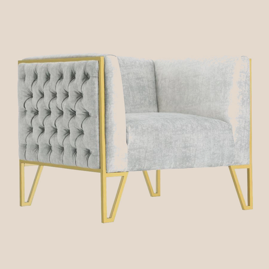 Luksusowa sofa romboidalna w jasnoszarym kolorze M5013-3 1