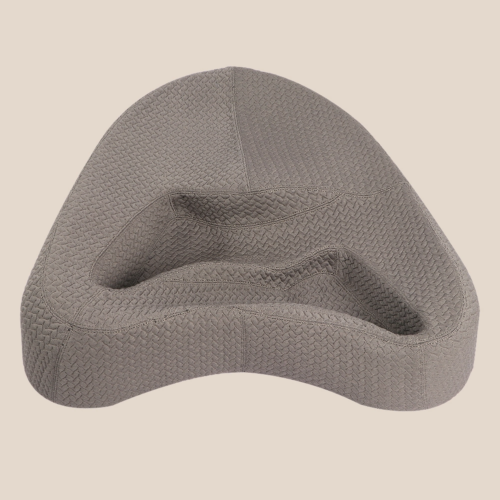 Grå stof komfort yoga pouf pude meditation pude 1