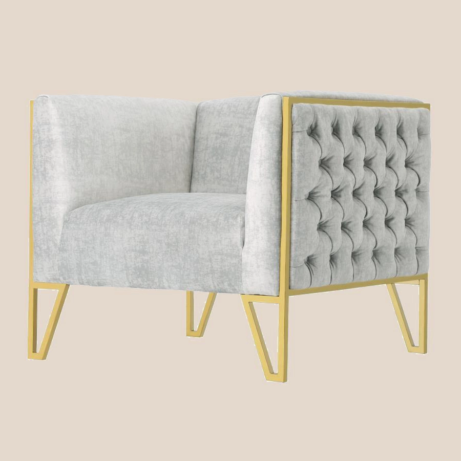 Luksusowa sofa romboidalna w jasnoszarym kolorze M5013-3 1
