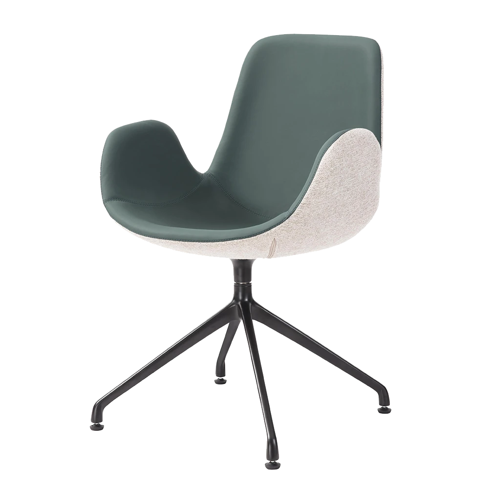 Minimal Luxury Solid Wood Frame Swivel Executive Office Chair #M3069-3 1