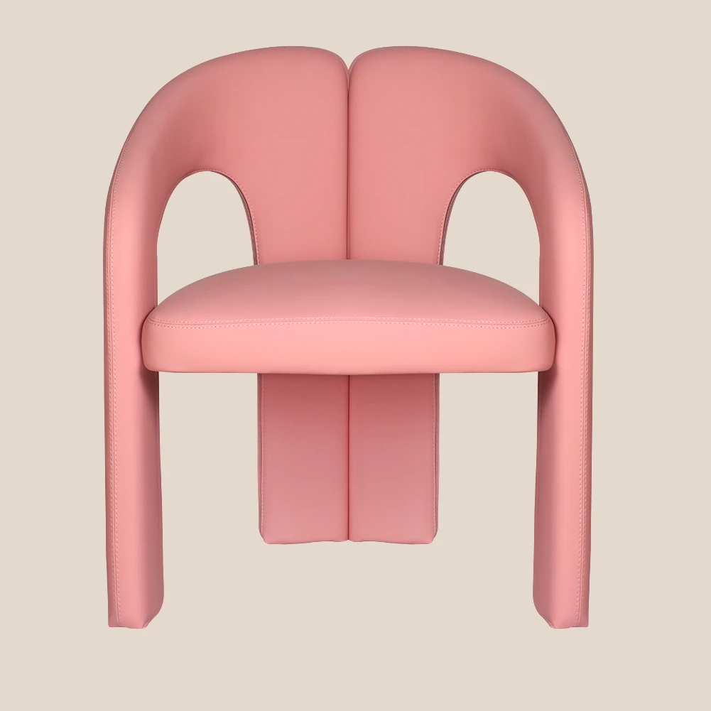 Talianske minimalistické svetloružové kreslá Dubet #M3090#(4) 1